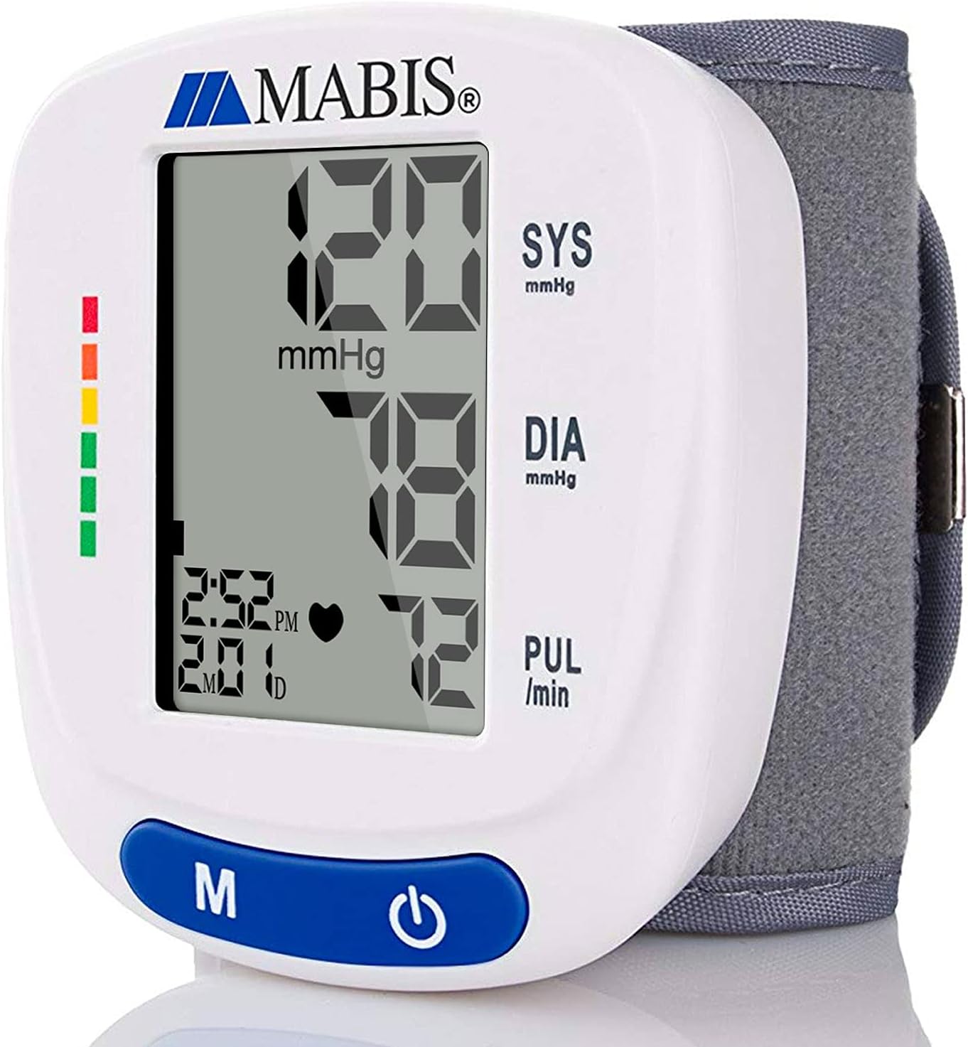 MABIS Premium Wrist BP Monitor | Automatic, 120-Reading Storage