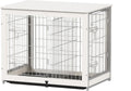 Piskyet Wooden Dog Crate Furniture with Divider Panel