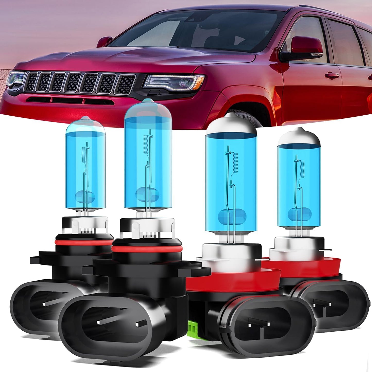 Headlights Compatible with 2011-2016 Jeep Grand Cherokee Halogen