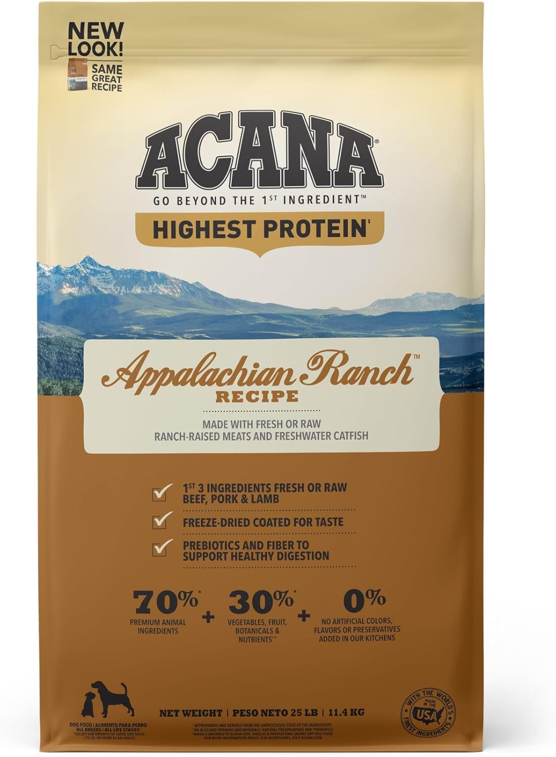 ACANA Highest Protein Grain Free Dry Dog Food Appalachian Ranch