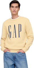 GAP mens Logo Fleece Crew Sweatshirt - Classic Comfortable Essential