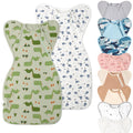 Premium Soft Cotton Swaddle Blanket Sleep Sack Arms Up 2-Pack - Calm