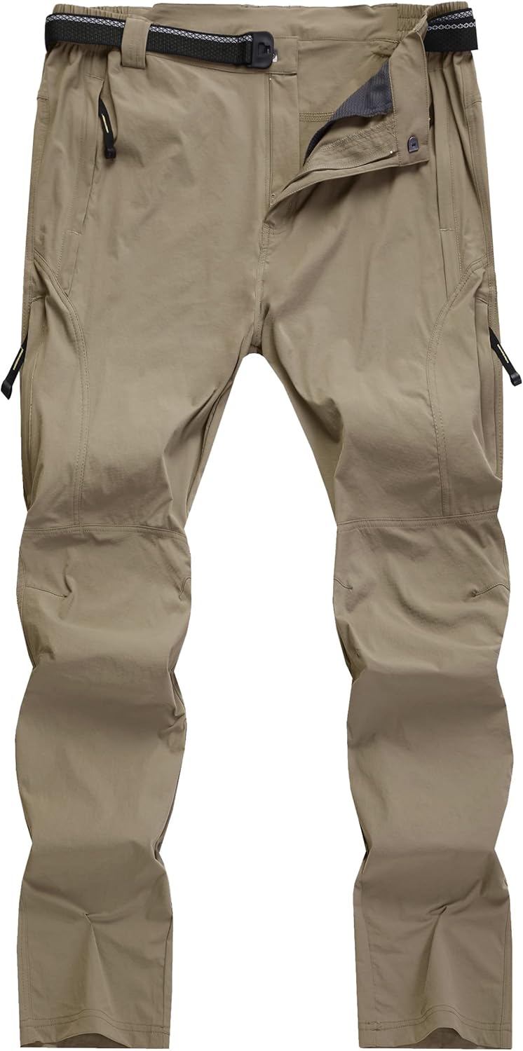 Men's Hiking Cargo Pants Quick-Dry Lightweight Outdoor Gear