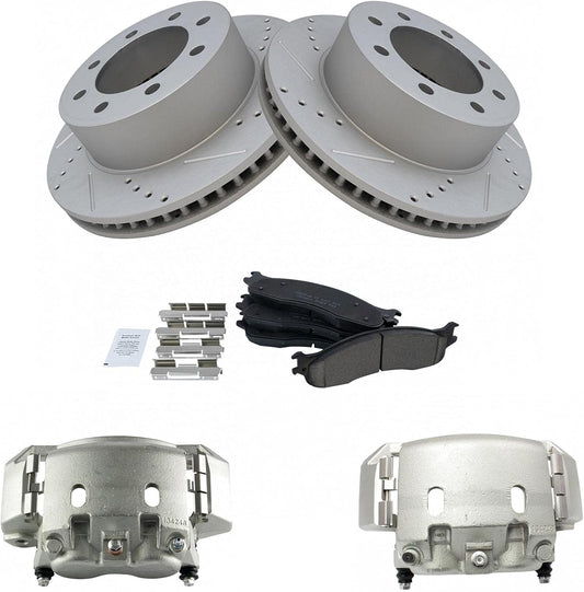TRQ Front Performance Brake Pad & Rotor Kit for Dodge Ram