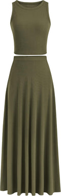 Women's 2 Piece Maxi Skirt Set by PRETTYGARDEN for Summer Fashion