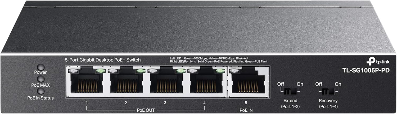TP-Link TL-SG1005P-PD 5 Port Gigabit Ethernet Switch Review