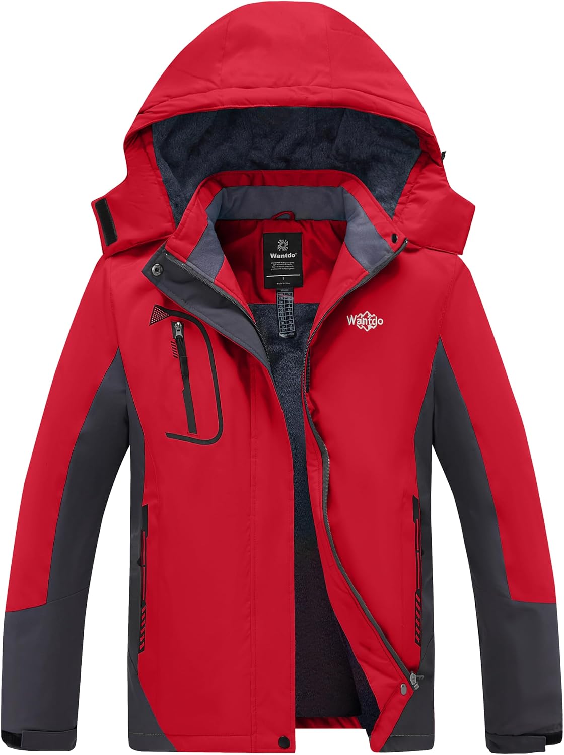 Wantdo Women's Mountain Waterproof Ski Jacket for Winter Adventures