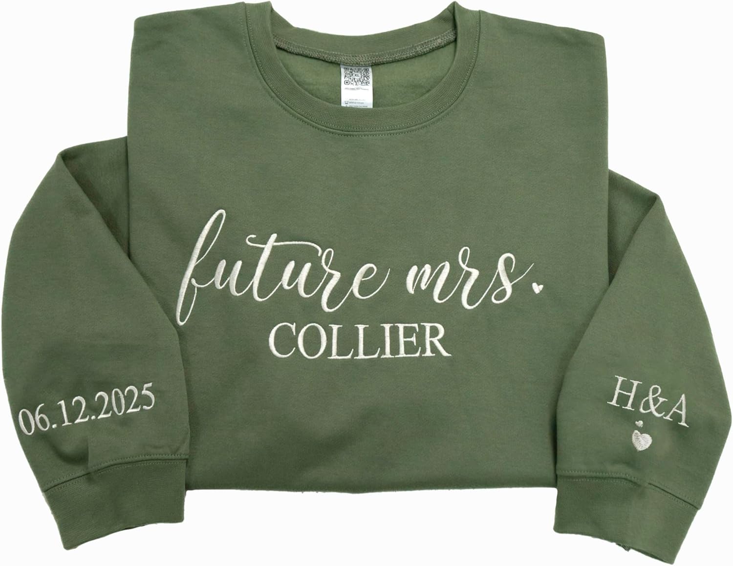 Personalized Mrs Sweatshirt with Custom Embroidery - LullabyMall