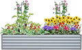 SONFILY 8x2x1.5FT Raised Garden Bed Planter Box - Galvanized Steel
