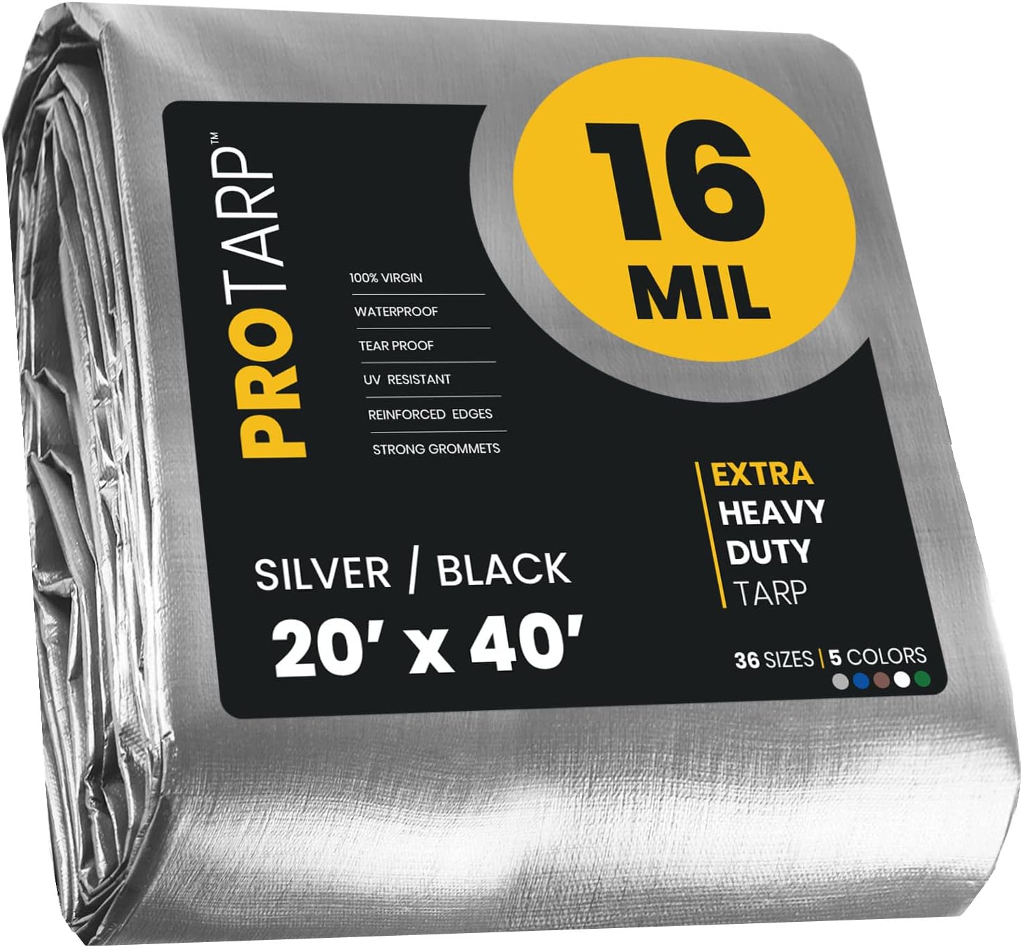 PROTARP Extra Heavy Duty 16 Mil Tarp Cover for All Needs