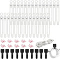 48Pcs Cord Organizer Kit - Reusable Silicone Cable Ties & Clips