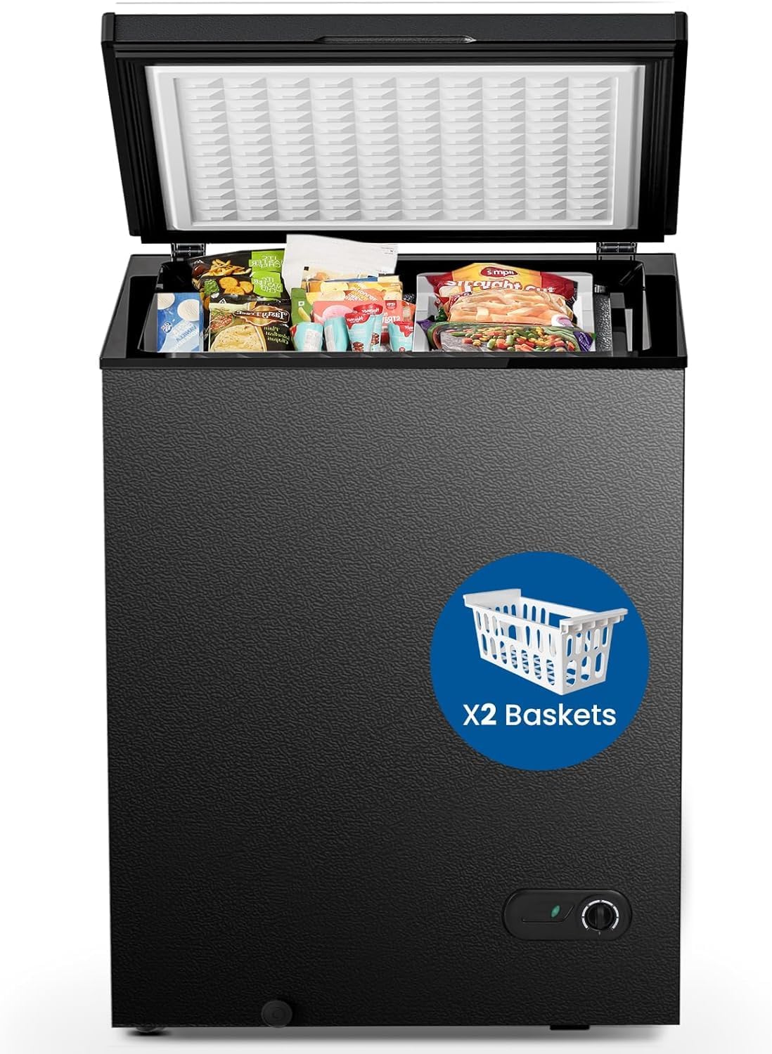 Compact Freezer 3.5 Cubic Feet with Adjustable Temperature Control