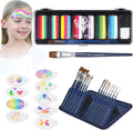 Professional Face Painting Kit for Kids - Water Based Rainbow Cake