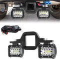 BESTZHEYU 4 in Hitch LED Work Lights with 3 in Tow Hitch Mount