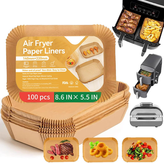 100 Pcs Air Fryer Liners for Mess-Free Cooking