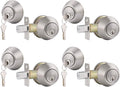 Keyed-Alike Double Cylinder Deadbolts 4-Pack - Satin Nickel Security