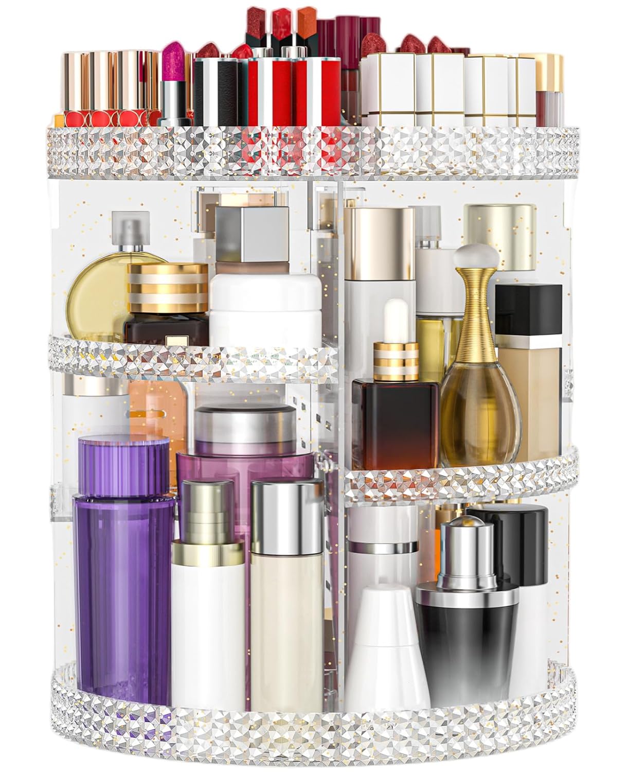 360 Degree Rotating Makeup Organizer with Extra Large Capacity