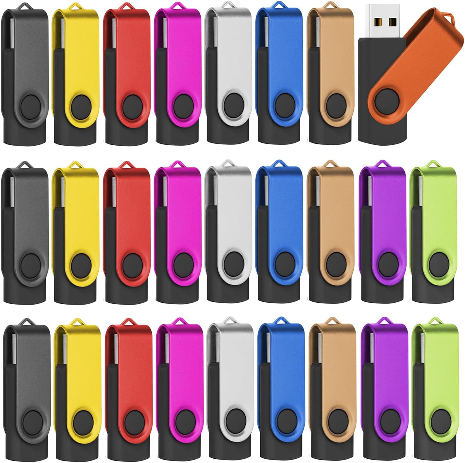128MB Flash Drives Bulk 50 Pack for Easy Storage and Backup