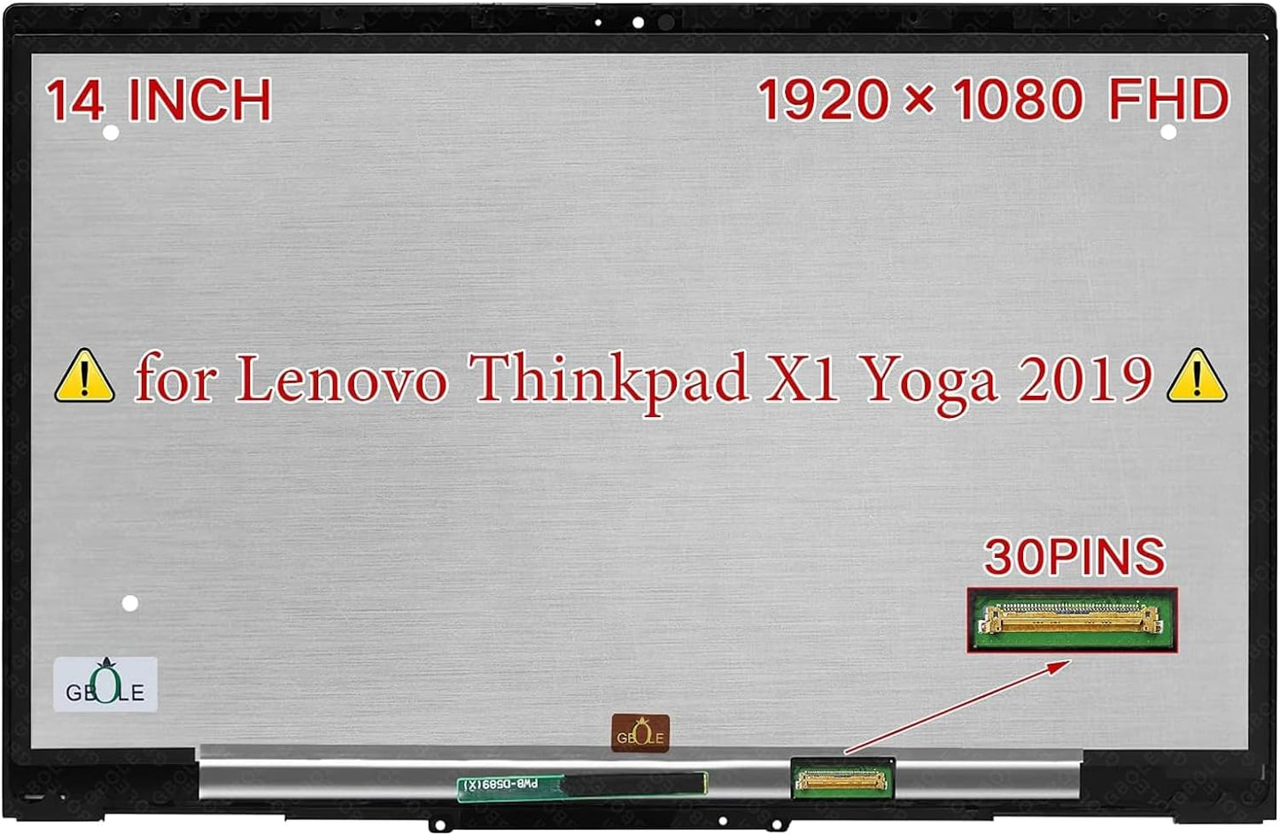 Replacement for Lenovo Thinkpad X1 Yoga 4th Gen LCD Display