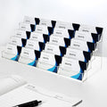 20 Slots Acrylic Business Card Holder for Desk - Clear 5-Tier Display