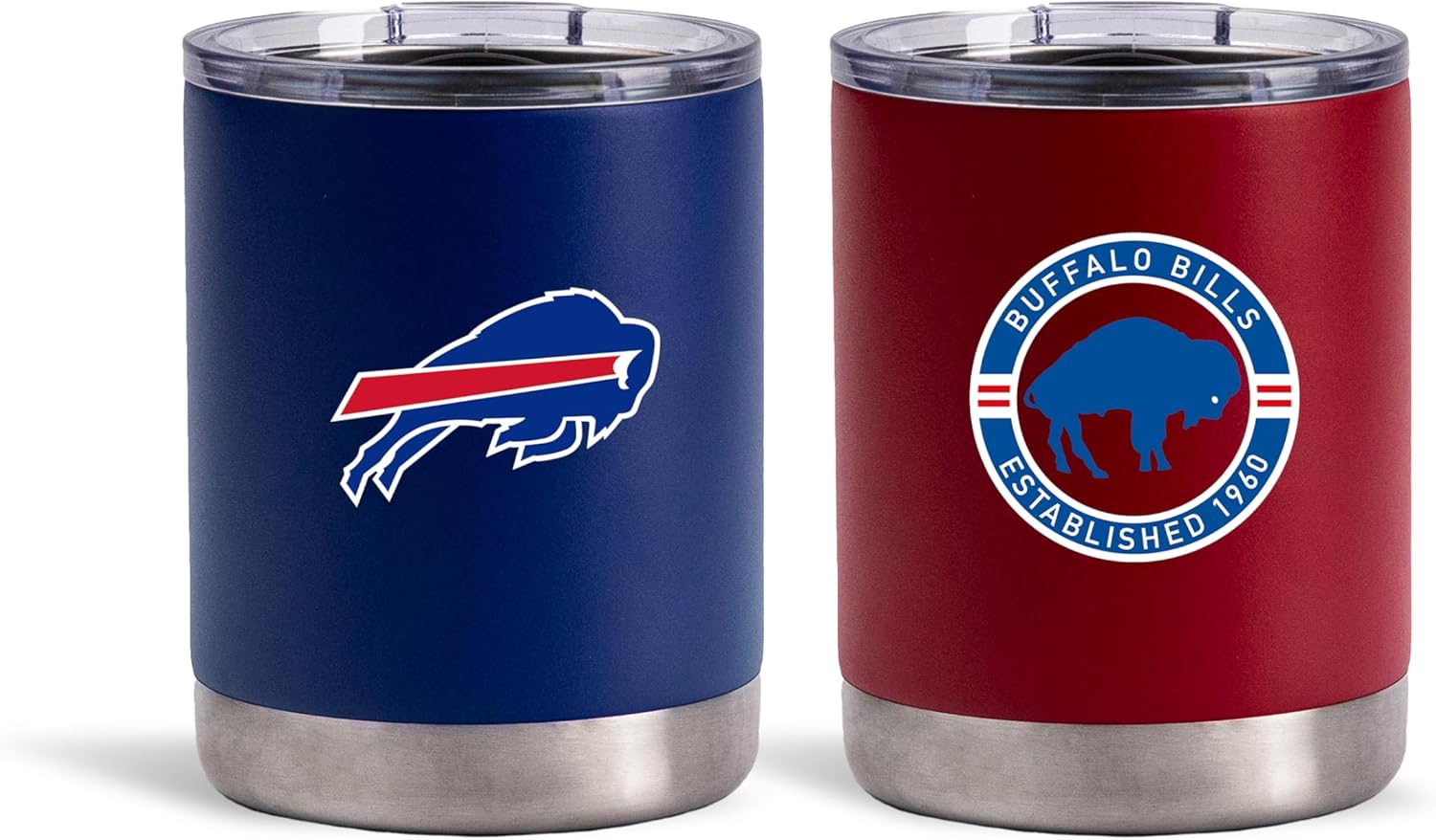 2-Pack Home/Away Lowball Stainless Steel Travel Mugs
