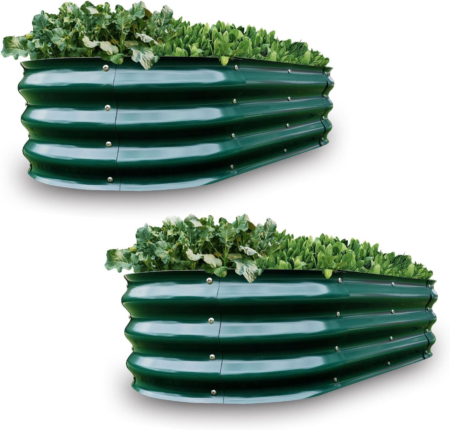 Gardmax Galvanized Raised Garden Bed for Vegetables and Flowers