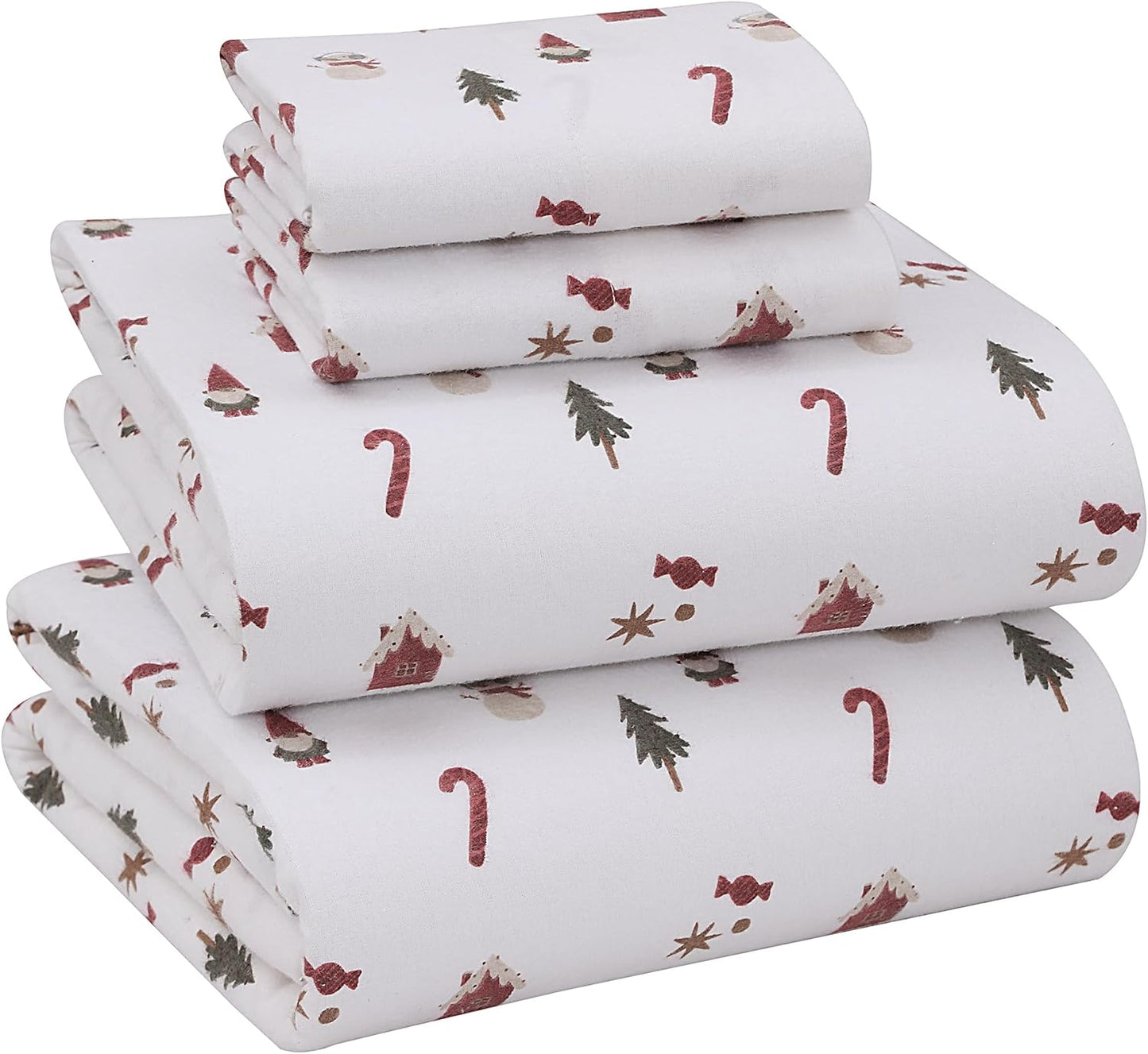 RUVANTI Flannel Sheets Full Size Set - Cozy Cotton Comfort