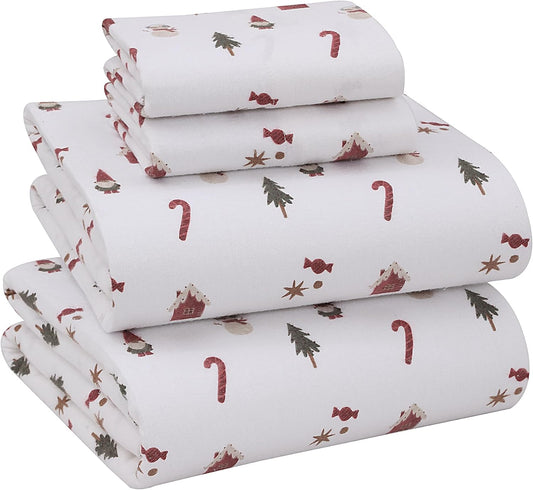 RUVANTI Flannel Sheets Full Size Set - Cozy Cotton Comfort