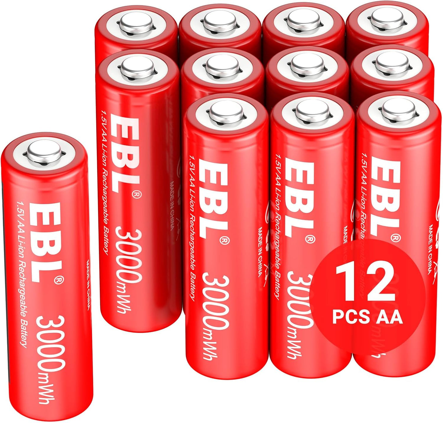EBL AA Rechargeable Lithium Batteries for Long-Lasting Power