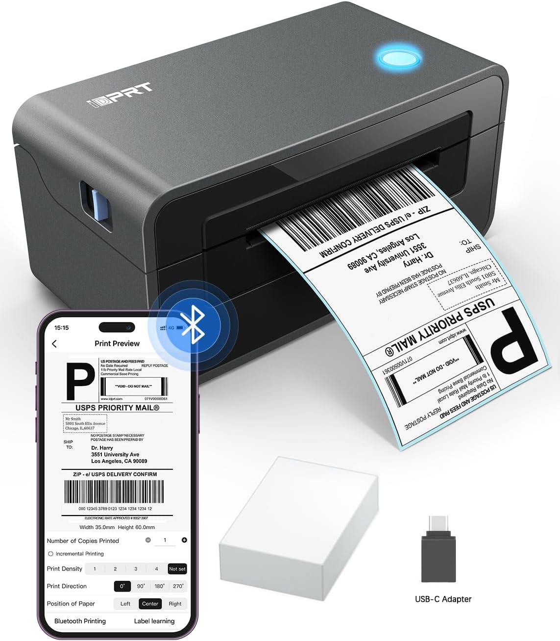 iDPRT 4x6 Bluetooth Thermal Printer: Fast Shipping Labels
