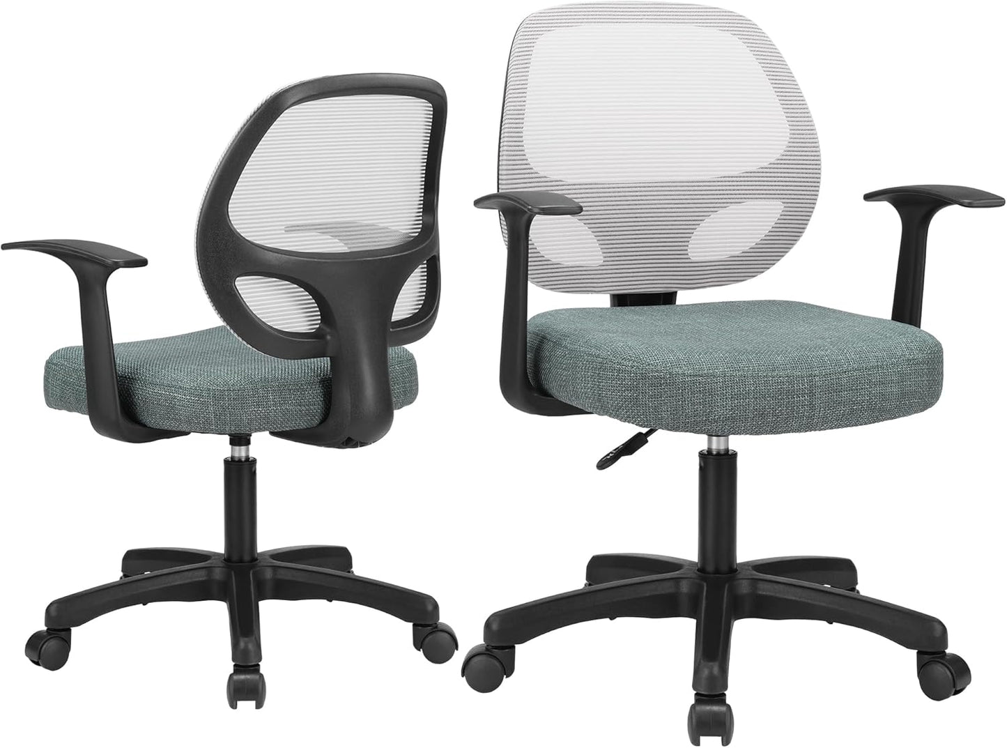 Adjustable Ergonomic Office Chair - Lumbar Support, 360 Swivel, Green