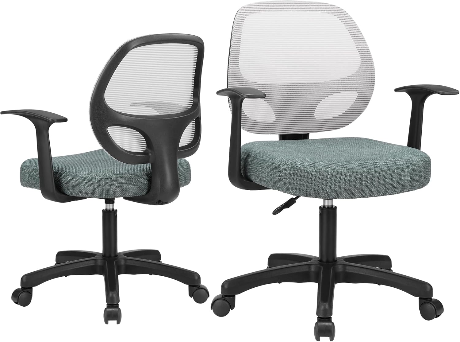 Adjustable Ergonomic Office Chair - Lumbar Support, 360 Swivel, Green