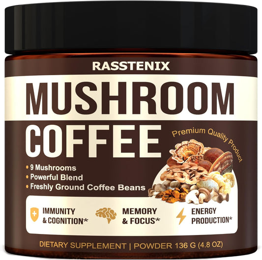 Immunity Boosting Mushroom Coffee - GMO-Free, Sugar-Free!