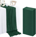 Emerald Green Cheesecloth Table Runner 20 Pack 10ft - Rustic Event