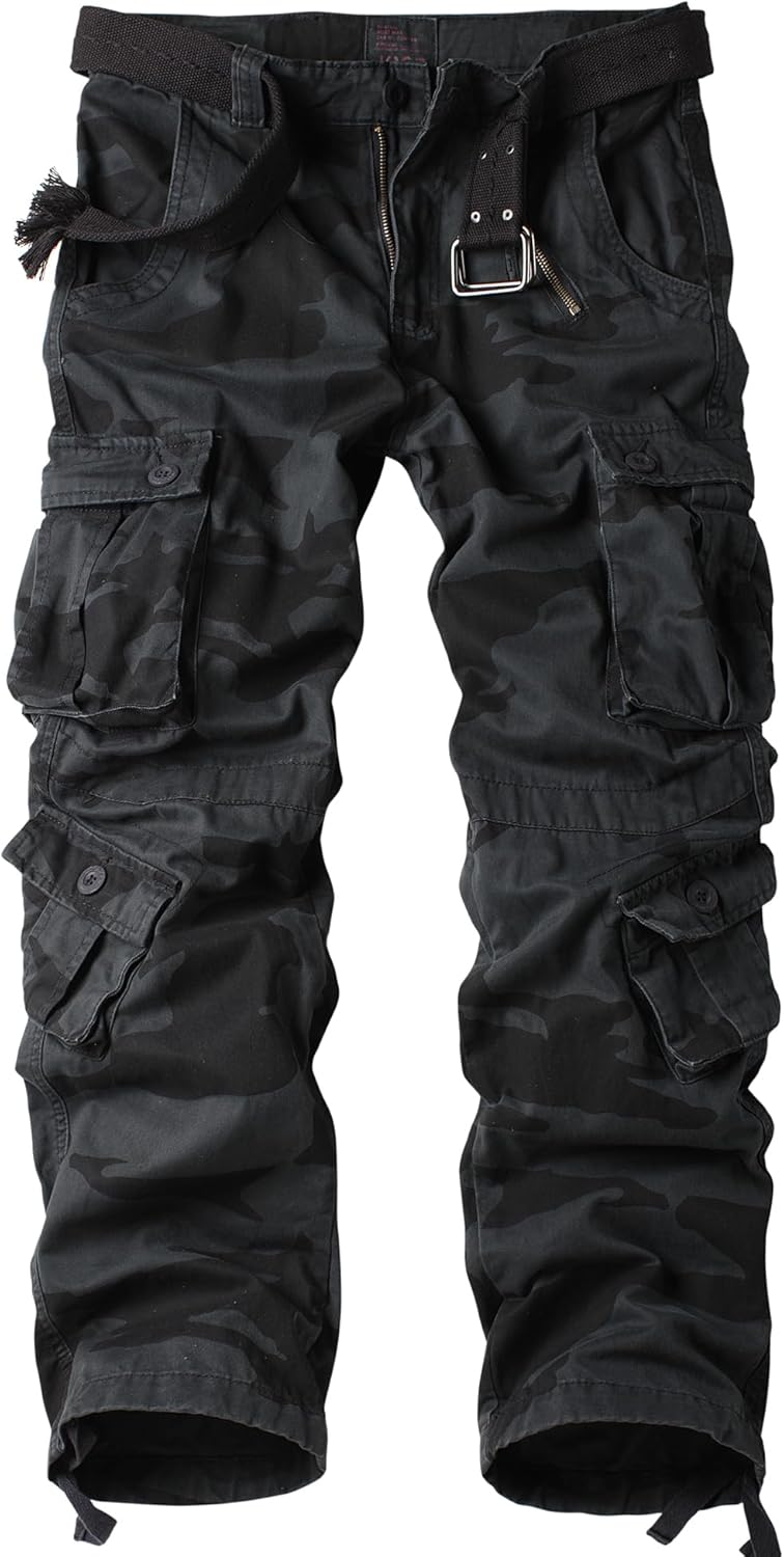 Men's Camo BDU Cargo Tactical Pants for Outdoor Activities