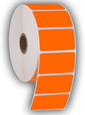2.25 in x 1.25 in Direct Thermal Perforated Sticker Labels - Orange