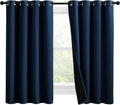 Moroccan Blue Blackout Curtains 2 Panels 55in x 57in - Full Dark Room