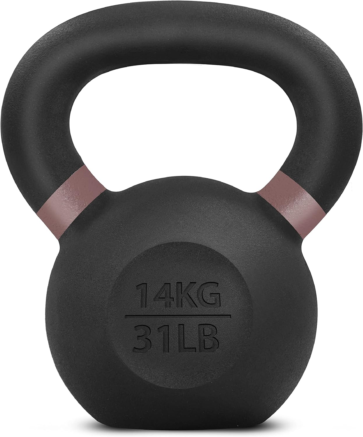 Solid Cast Iron Kettlebell with Non-Slip Handle for Strength 31lbs