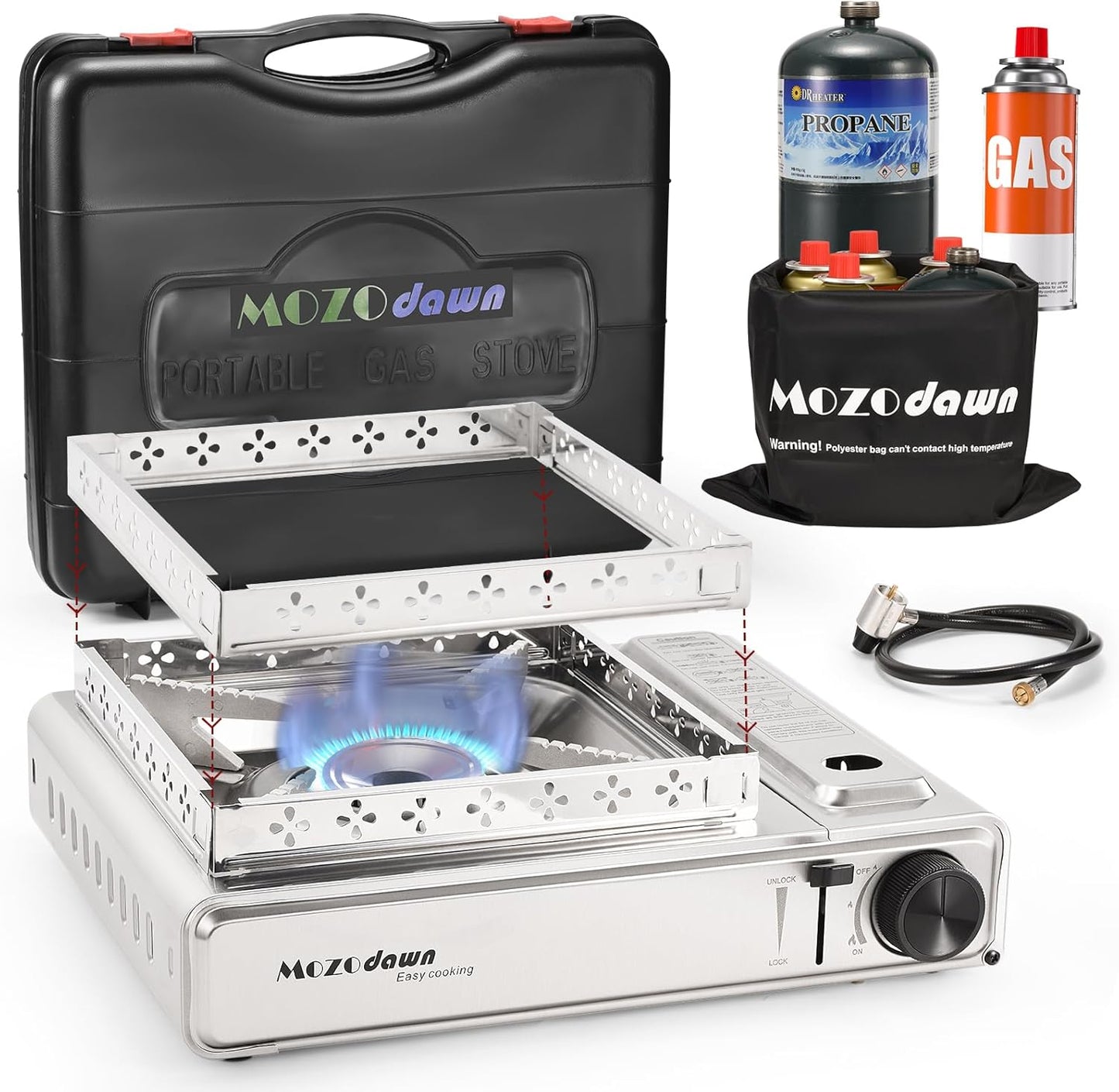 Portable Dual Fuel Camp Stove, 10500 BTU, Outdoor Essential