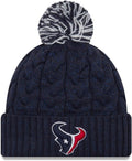 Women's NFL Official Cozy Cable Knit Cuff Pom Beanie - Fleece Lined
