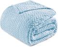 Exclusivo Mezcla Light Blue Fleece King Size Blanket for Bed