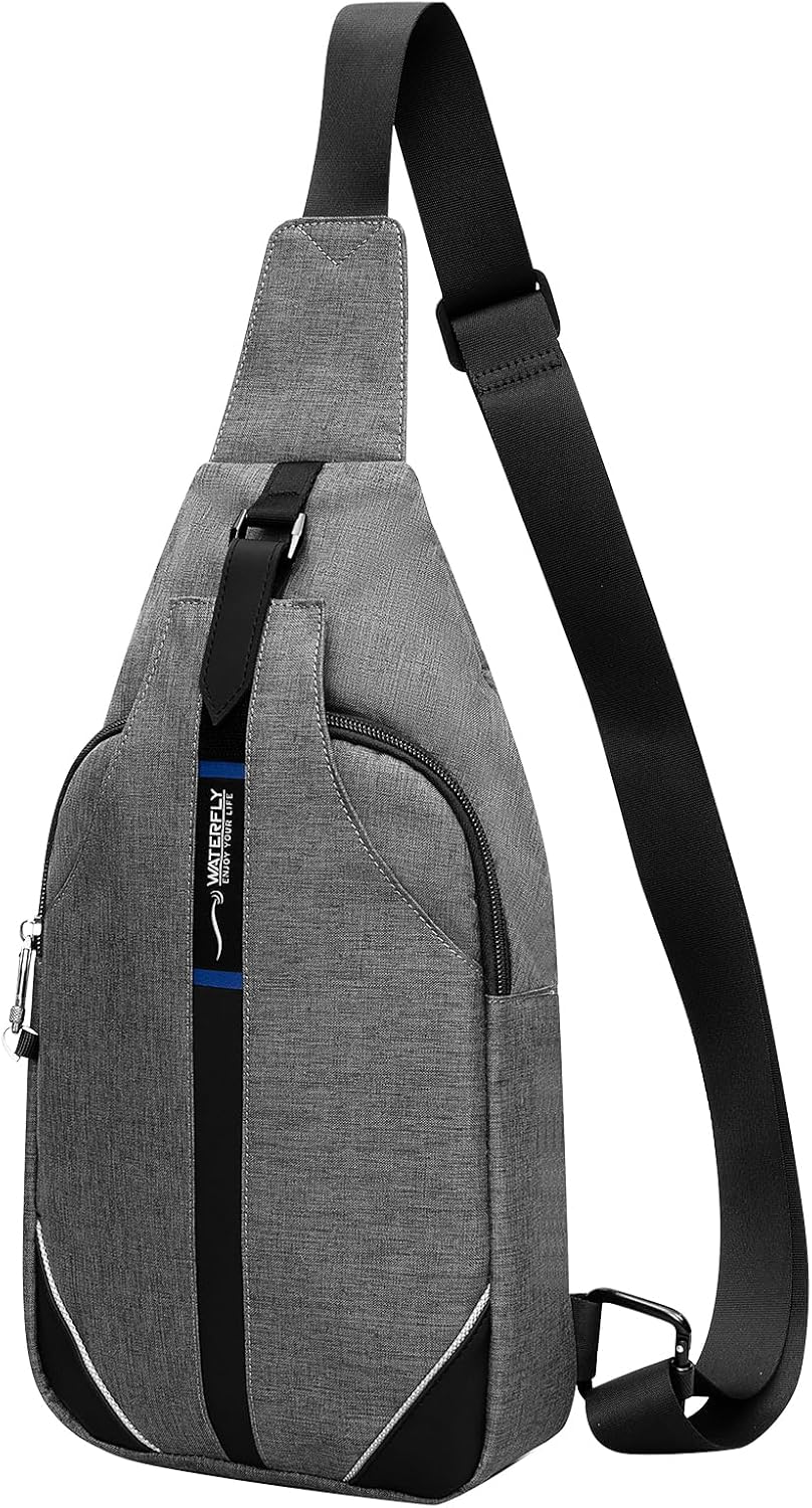 WATERFLY Medium Crossbody Sling Backpack for Travel and Leisure