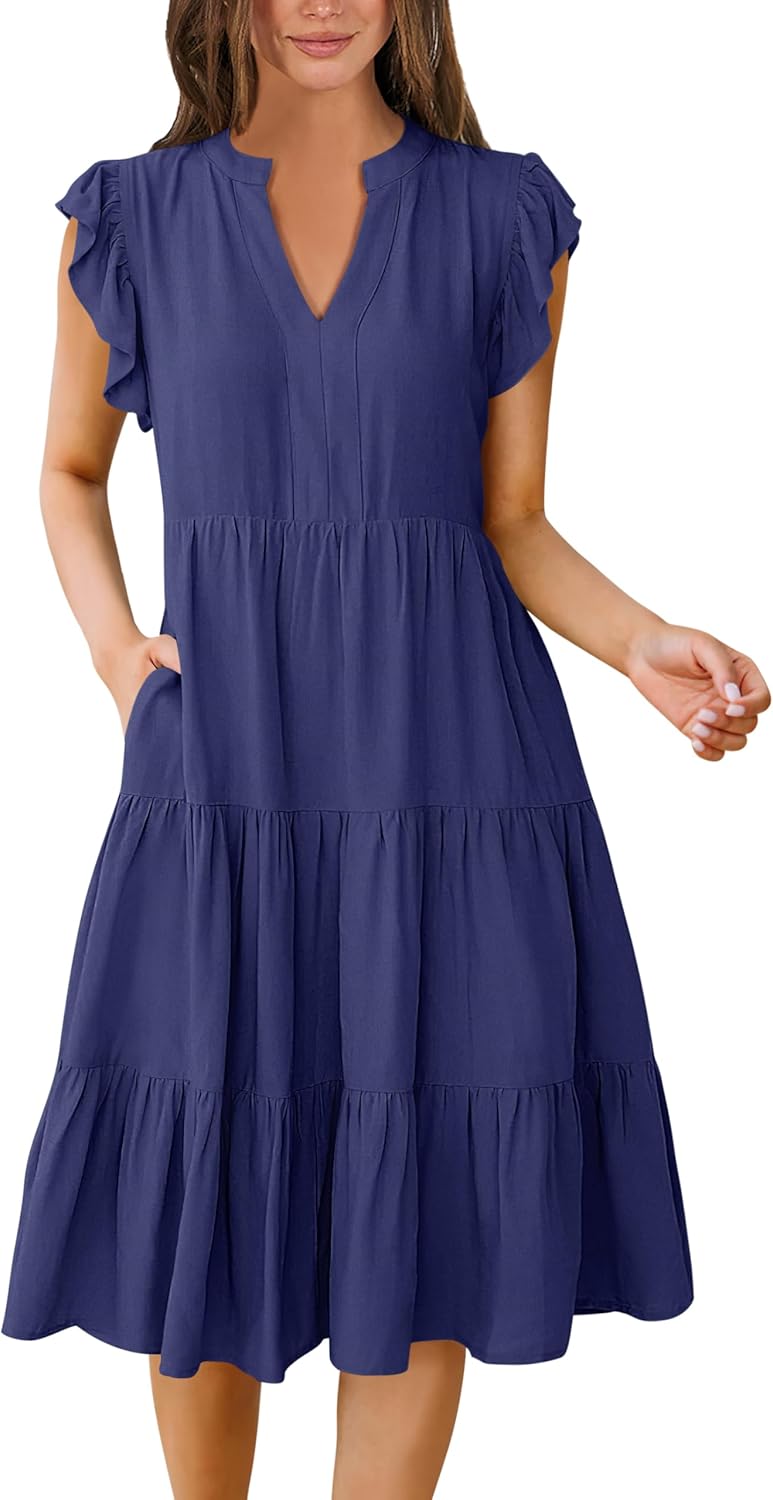 Stylish Summer Dress with Ruffle Sleeves for Every Occasion