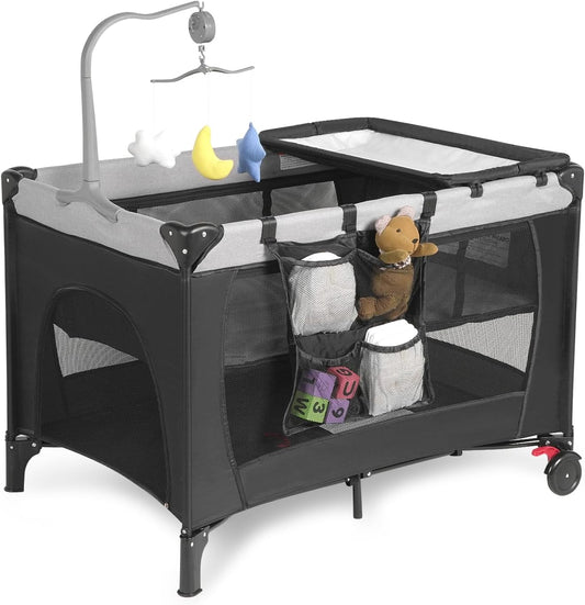 Portable Travel Crib with Changing Table - YoYiCuna