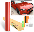 60in x 360in Red Matte Metallic Satin Pearl Vinyl Wrap Sheet - Bubble
