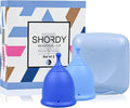 Menstrual Cups Set of 2 (Small + Large) - Reusable Soft Silicone Cups