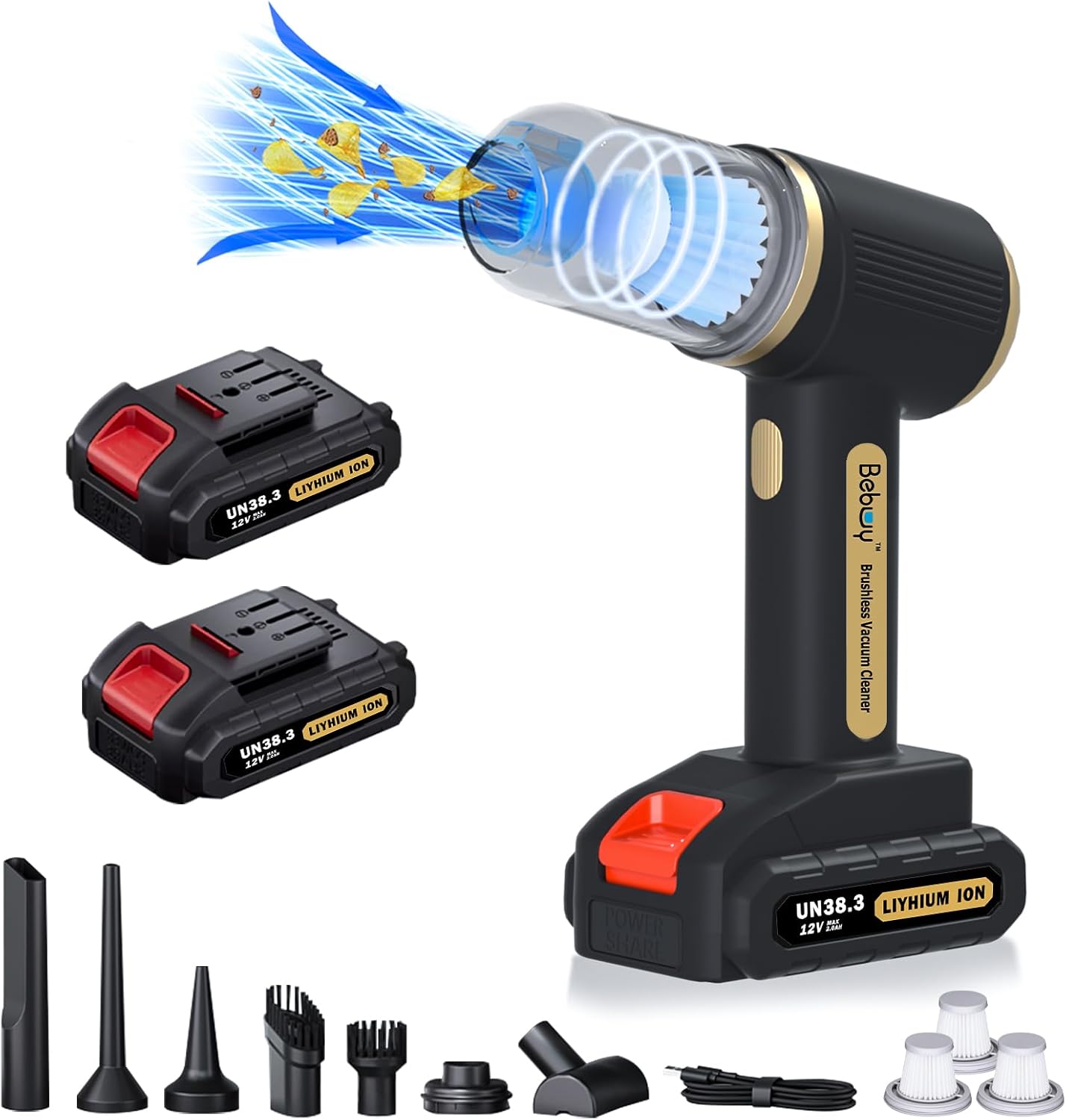 Powerful Cordless Car Vacuum - Bebuy