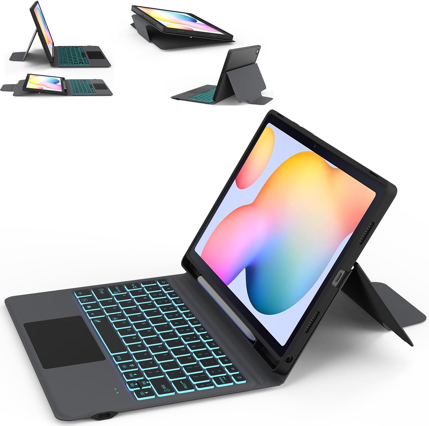 HEAPAO Galaxy Tab S6 Lite Case with Keyboard and Touchpad