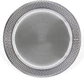 13-Inch Stainless Steel Beaded Charger Plates Set of 6 - Elegant