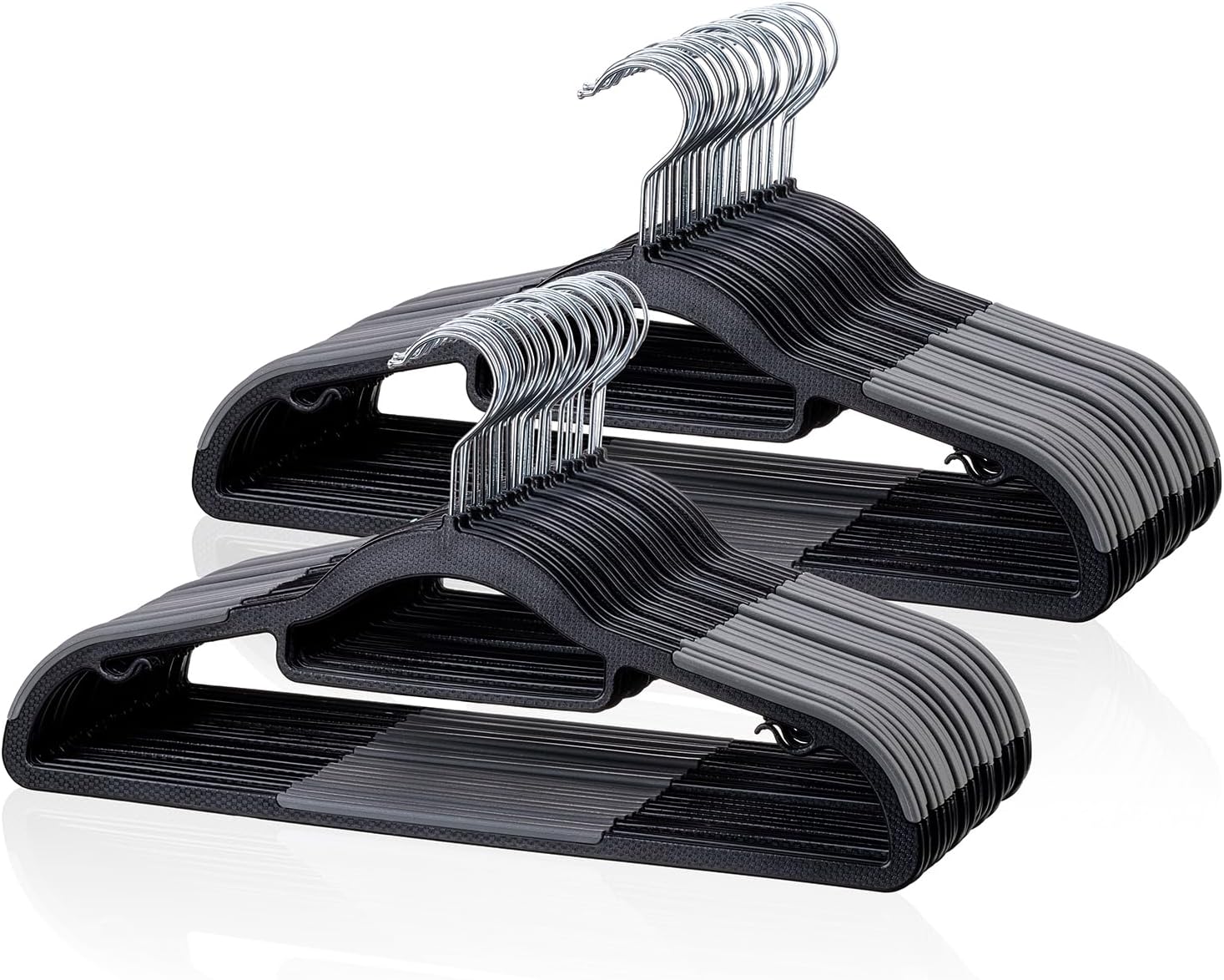 Heavy Duty Plastic Hangers 50 Pack for Space Saving Needs